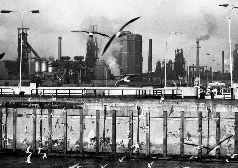 The Hoogovens steelworks in Ijmuiden