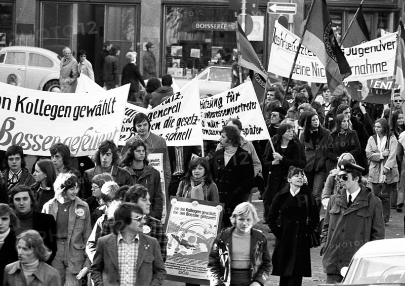 A demonstration initiated by the German Federation of Trade Unions