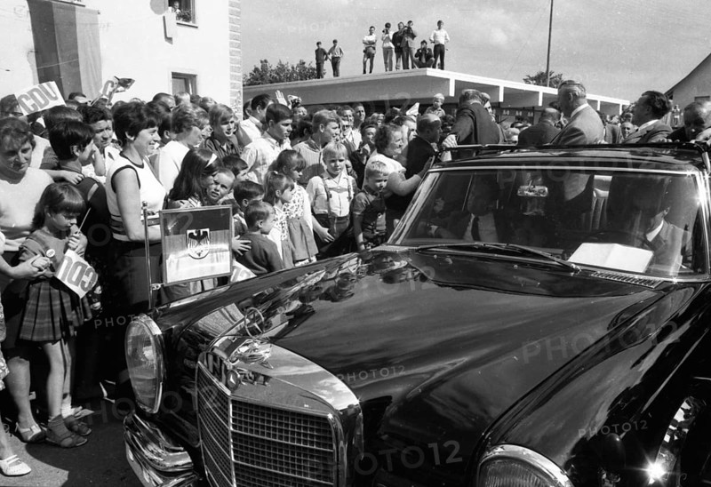 Federal Chancellor Kurt-Georg Kiesinger in 1969 opening the campaign for the 1969 federal election in his constituency of Loerrach