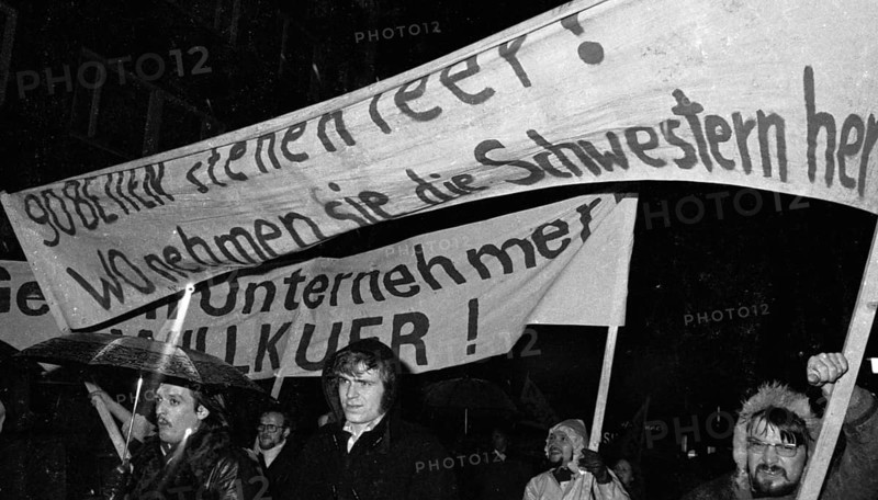 The dismissal of two nurses was protested by parts of the staff at Essen Hospital on 19 October 1973