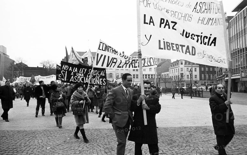 Spanish guest workers and German students demonstrated in Bonn in 1970 against the oppression of the Franco dictatorship