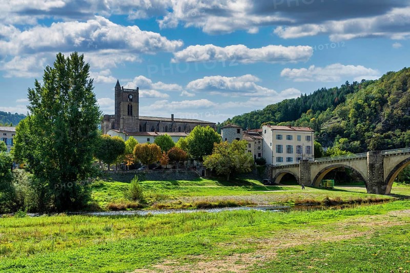 Lavoute Chilhac labelled Les Plus Beaux Villages de France. Priory Sainte-Croix