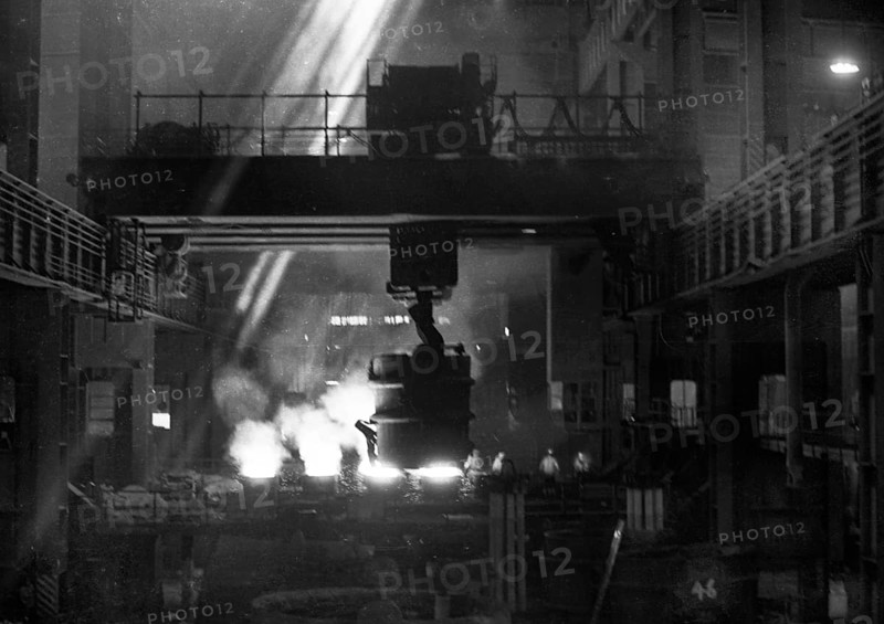 The Oxygen steelworks Phoenix of Hoesch AG on 25. 7. 1973 produced steel. Today