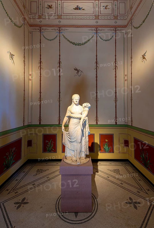 Exhibits and interior design in the Pompejanum in Aschaffenburg