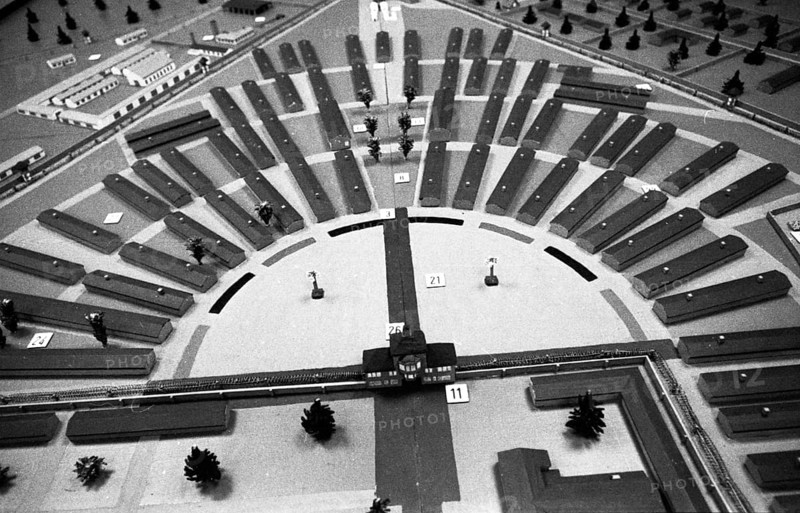 A model of the Sachsenhausen concentration camp was presented to the public in 1970 by the concentration camp committee