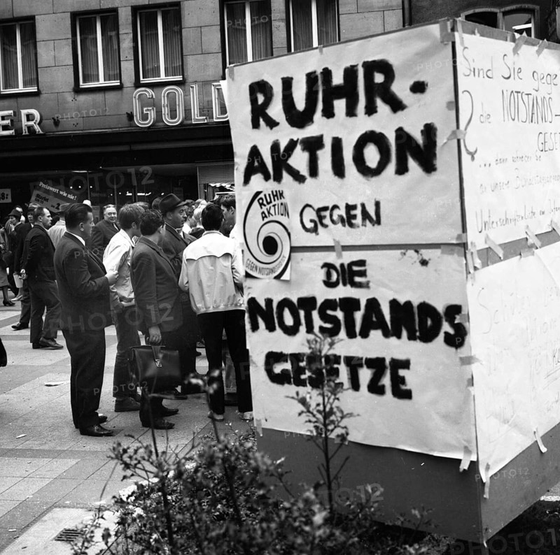 The Ruhr Action against the Emergency Laws in 1968 turned against the emergency legislation with numerous local actions by students