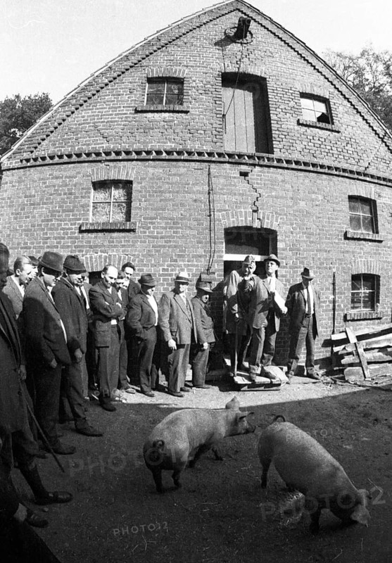 The auction of a bankrupt farm on 22. 09. 1971 in Greven in Muensterland