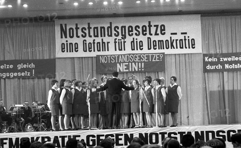 Photos and events from the Ruhr area in the years 1965 to 1971. Dortmund. Anti. Emergency Law