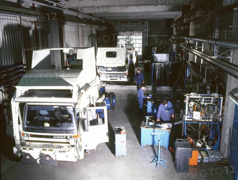 The refuse collection vehicles