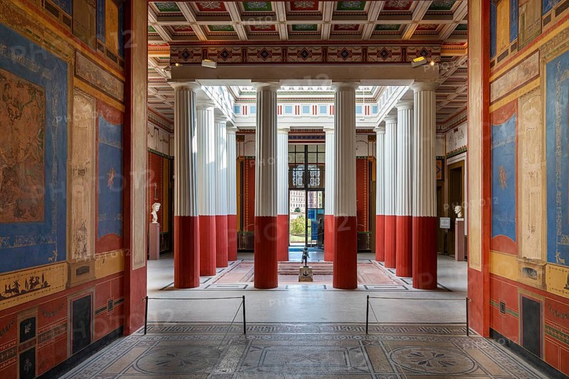 Inner courtyard of the Pompejanum in Aschaffenburg