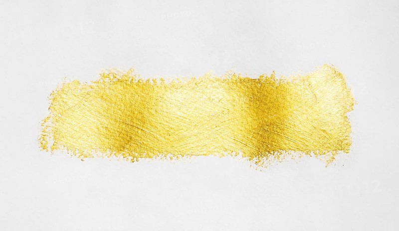 Isolated line gold paint