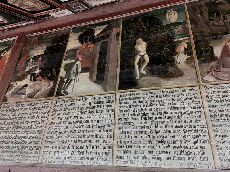 Votive tablets in the circuit around the Chapel of Grace in Altoetting
