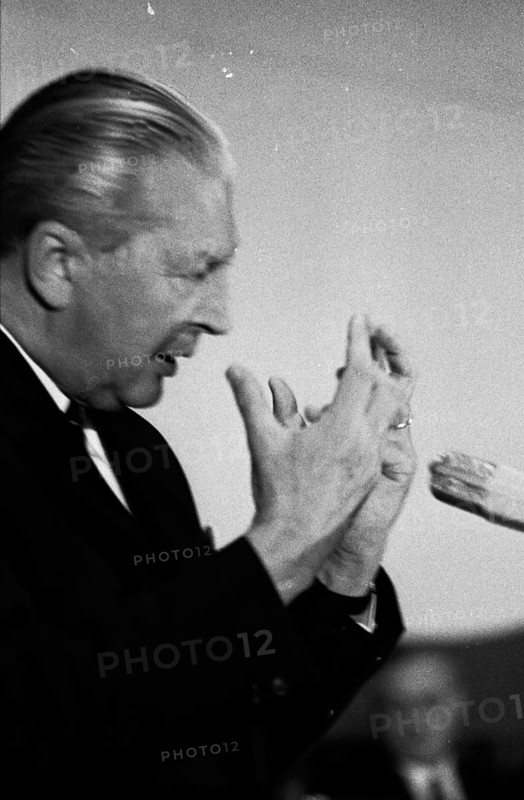 Federal Chancellor Kurt-Georg Kiesinger in 1969 opening the campaign for the 1969 federal election in his constituency of Loerrach
