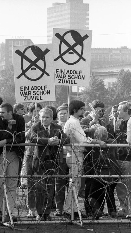 Election campaign appearances in 1969 by the radical right-wing NPD