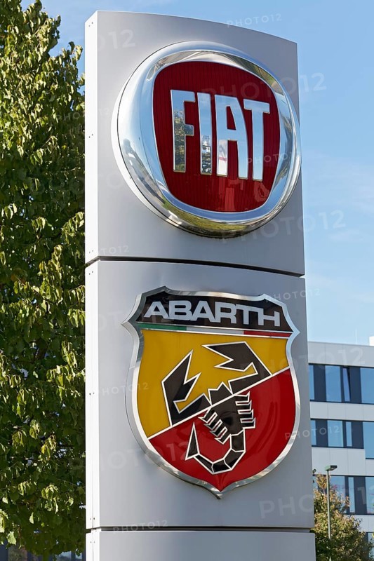 Italian car brands Fiat and Abarth