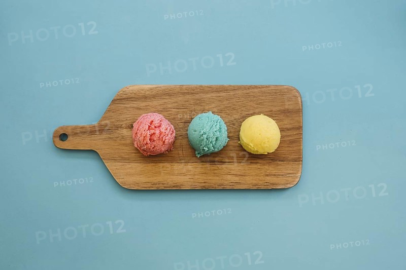 Ice cream concept with three balls