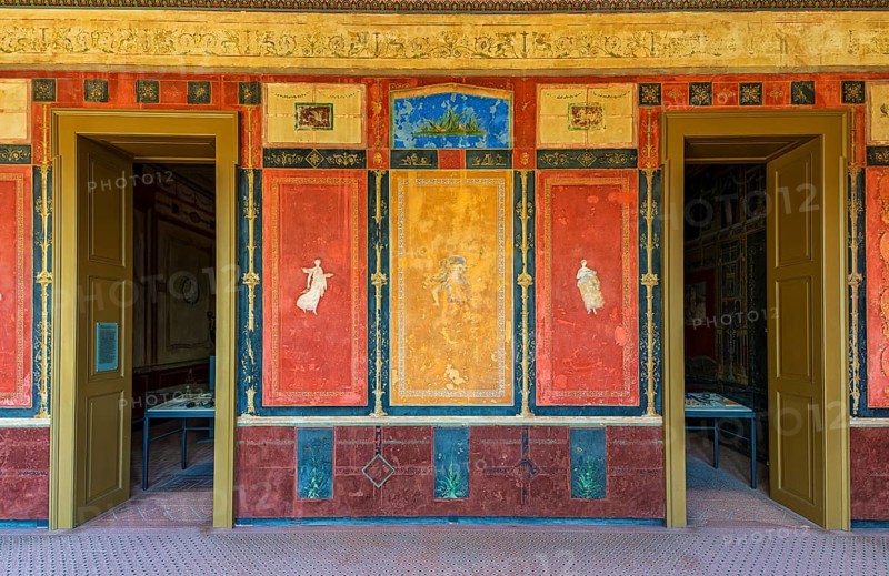 Exhibits and interior design in the Pompejanum in Aschaffenburg