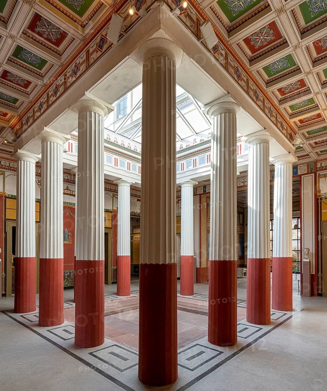 Inner courtyard of the Pompejanum in Aschaffenburg