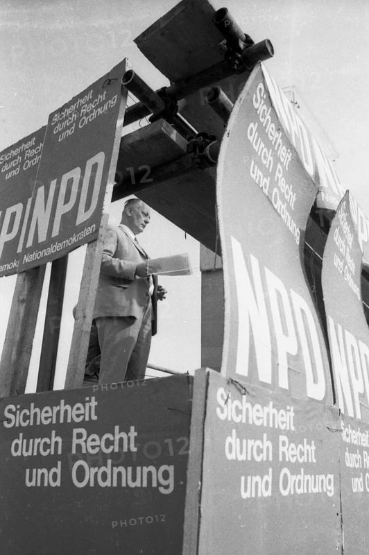 Election campaign appearances in 1969 by the radical right-wing NPD