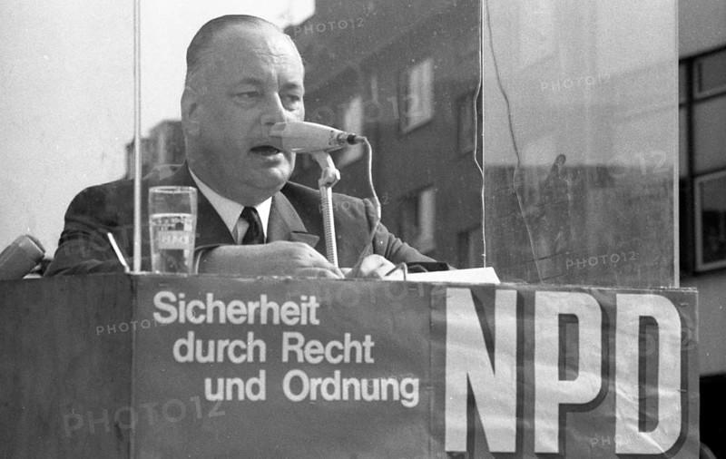 Election campaign appearances in 1969 by the radical right-wing NPD