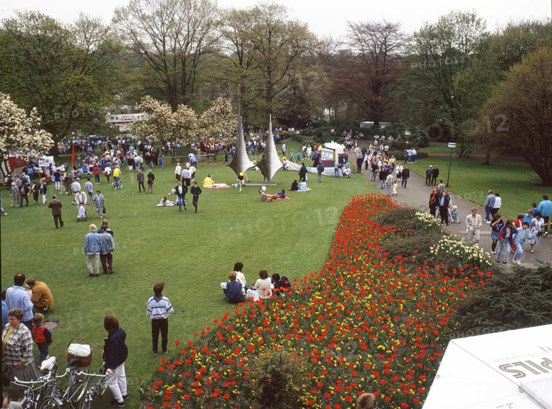 Dortmund. Leisure. Weekend 1988 in the Westfalenpark