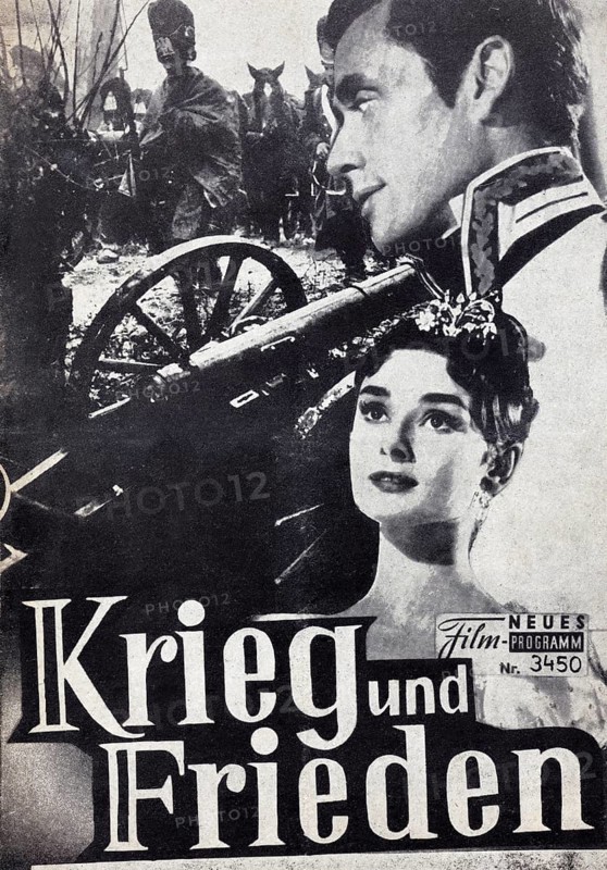 Cinema film War and Peace with Audrey Hepburn and Henry Fonda