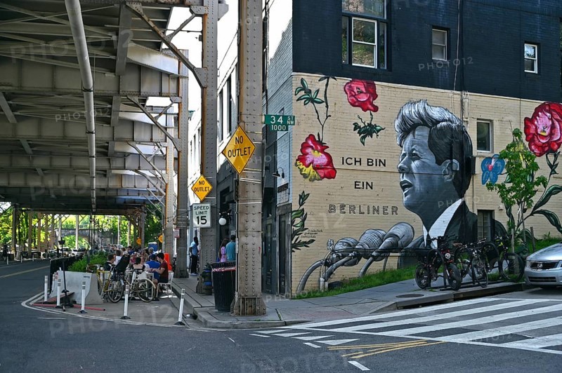 John F. Kennedy mural at The Berliner beer pub in Georgetown