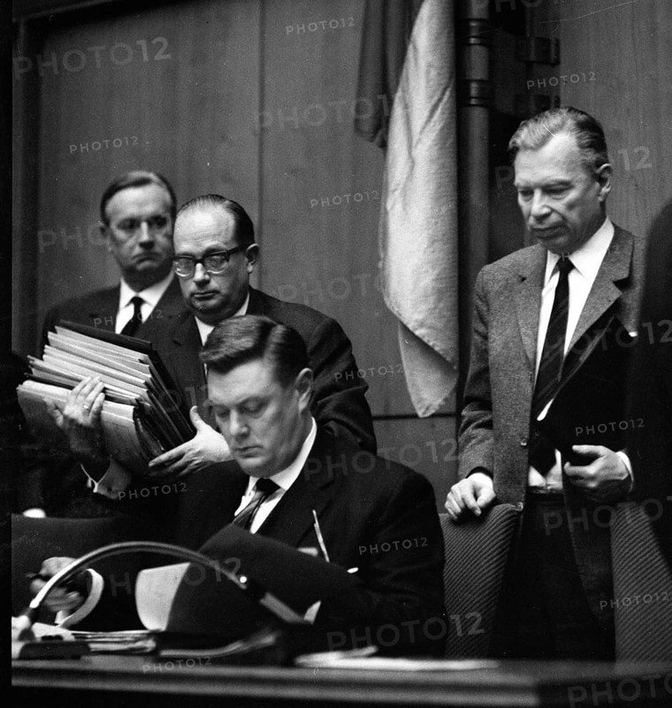 Session of the North Rhine-Westphalian Landtag in 1965 in Duesseldorf. Werner Figgen