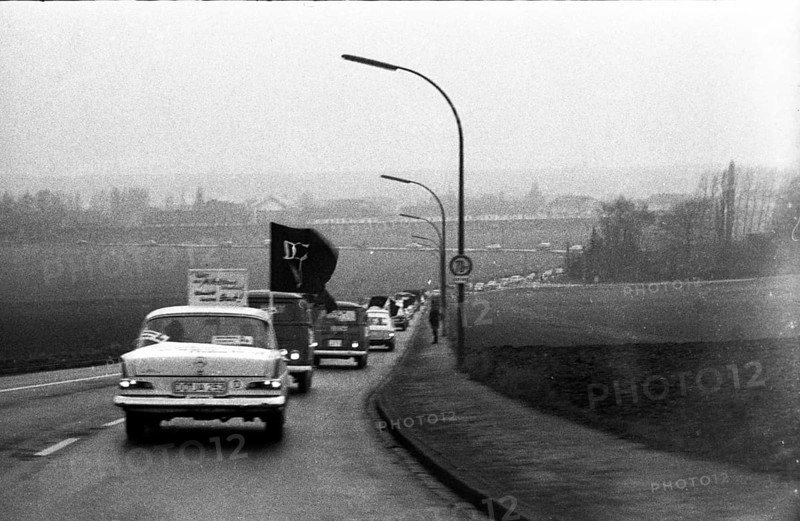 In a motorcade