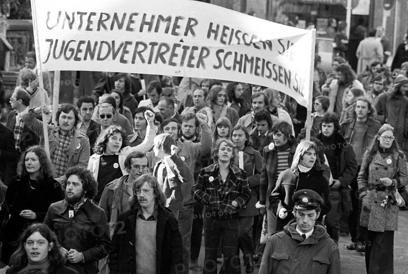 A demonstration initiated by the German Federation of Trade Unions