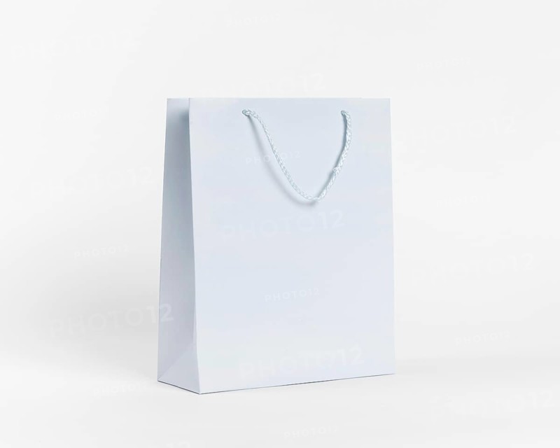Blue paper carrier bag shopping