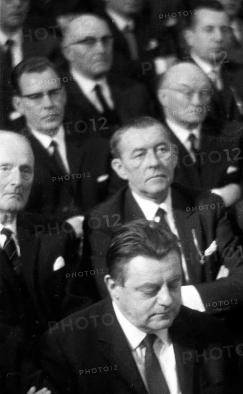Franz Josef Strauss at a conference with Bundeswehr military personnel in the Ruhr area