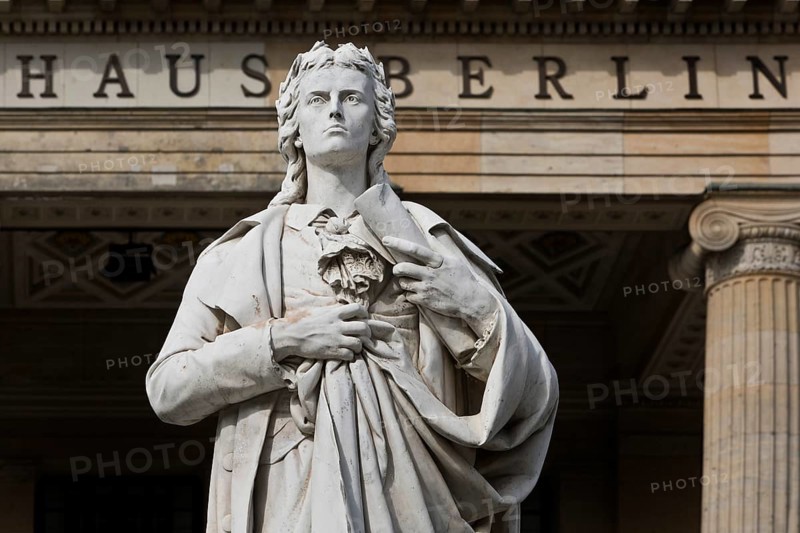 Schiller Monument by Reinhold Begas on Gendarmenmarkt in front of the concert hall