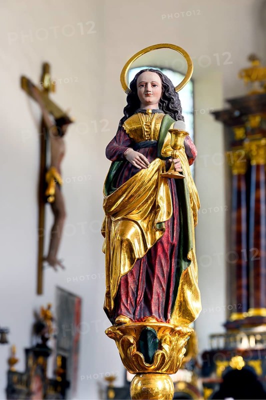 Female saint figure with host chalice