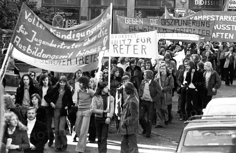 A demonstration initiated by the German Federation of Trade Unions