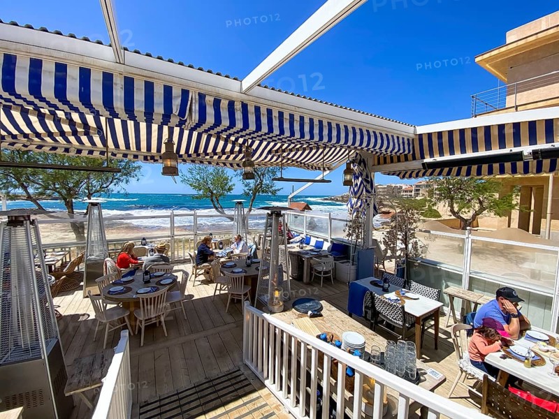 Bars and restaurants on the beach of Colonia de Sant Jordi