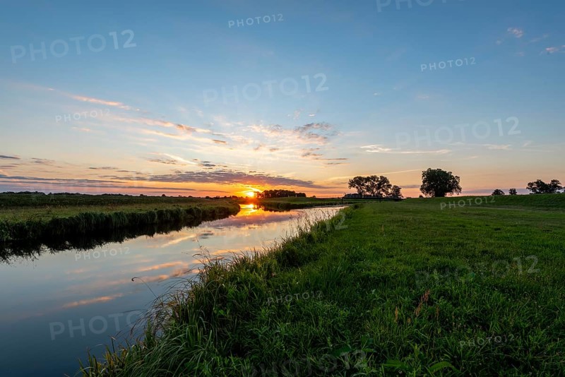 Sunrise in the Westhavelland nature park Park