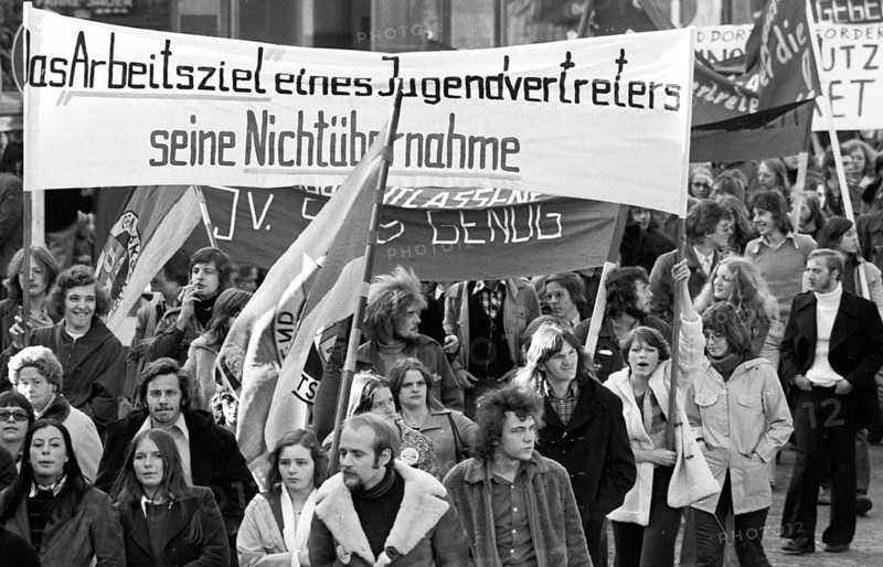 A demonstration initiated by the German Federation of Trade Unions