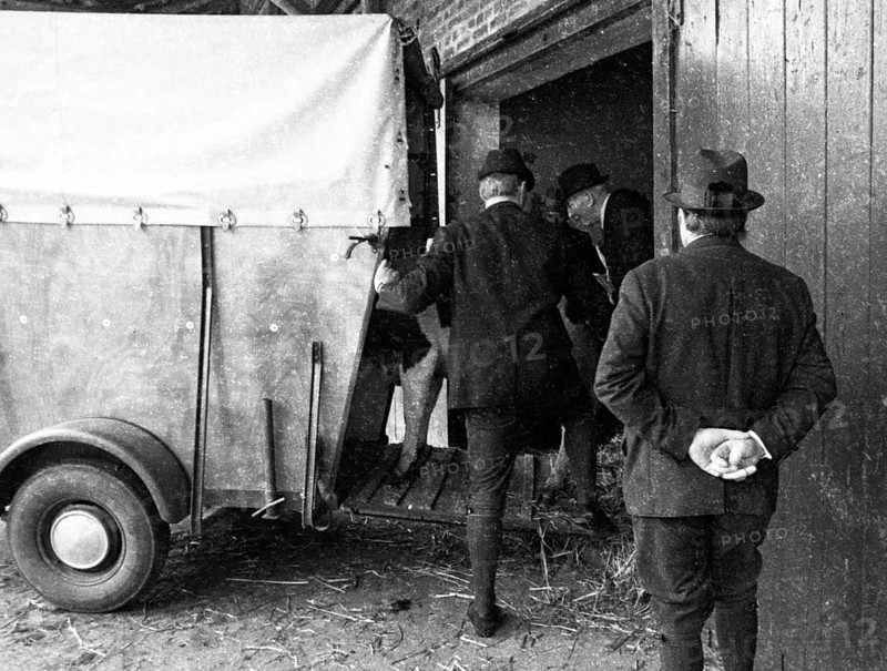 The auction of a farm on 2. 3. 1972 in the Muensterland in Ascheberg with all inventory and livestock