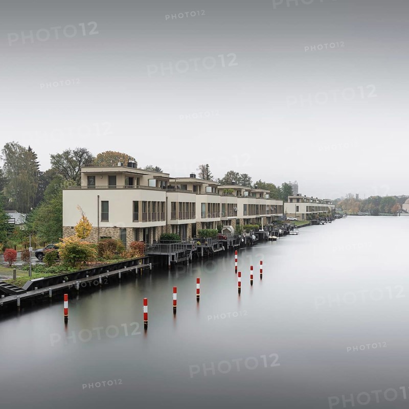 View of Humboldt Island from Tegel Bridge in Berlin Tgel