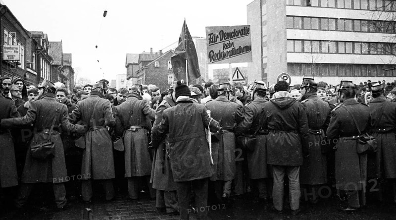 Several hundred demonstrators