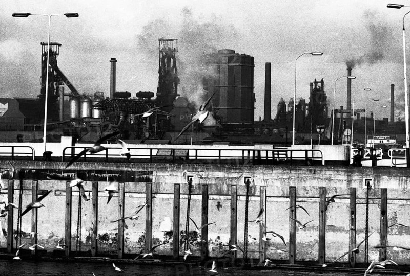The Hoogovens steelworks in Ijmuiden