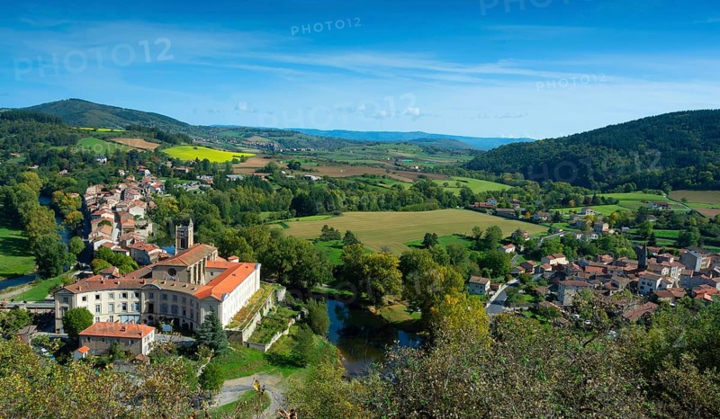 Lavoute Chilhac labelled Les Plus Beaux Villages de France. Priory Sainte-Croix