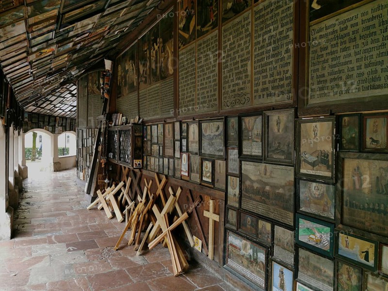 Votive tablets in the circuit around the Chapel of Grace in Altoetting