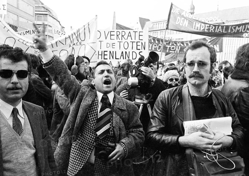 Greeks and Germans demonstrated in Bonn on 10. 3. 1973 against the Greek military junta and for freedom in Greece