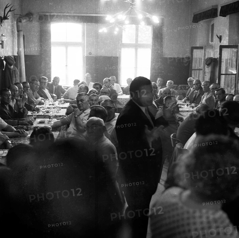 A gathering of protesting tenants in the Borbeck district of Essen