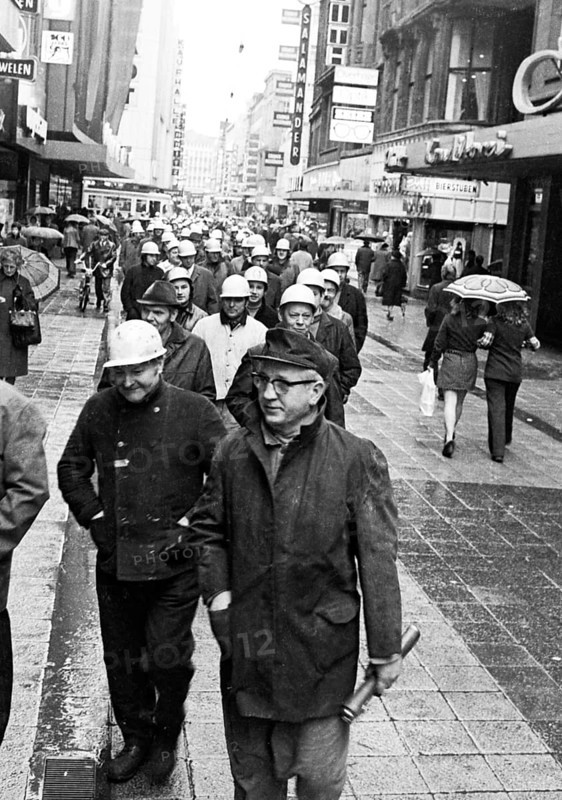With a spontaneous strike and demonstration