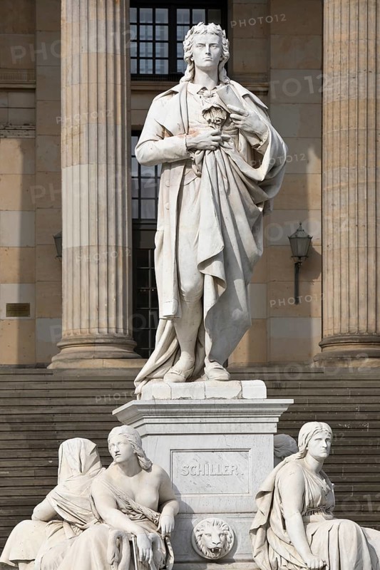 Schiller Monument by Reinhold Begas on Gendarmenmarkt in front of the concert hall