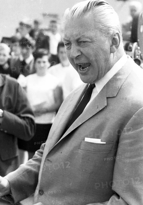 Federal Chancellor Kurt-Georg Kiesinger in 1969 opening the campaign for the 1969 federal election in his constituency of Loerrach