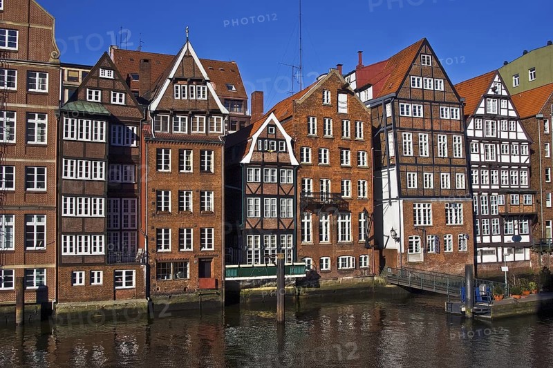 Historic timber-framed houses in Hamburg